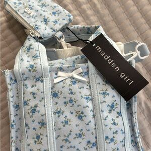 Madden Girl Blue Floral Crossbody Bag